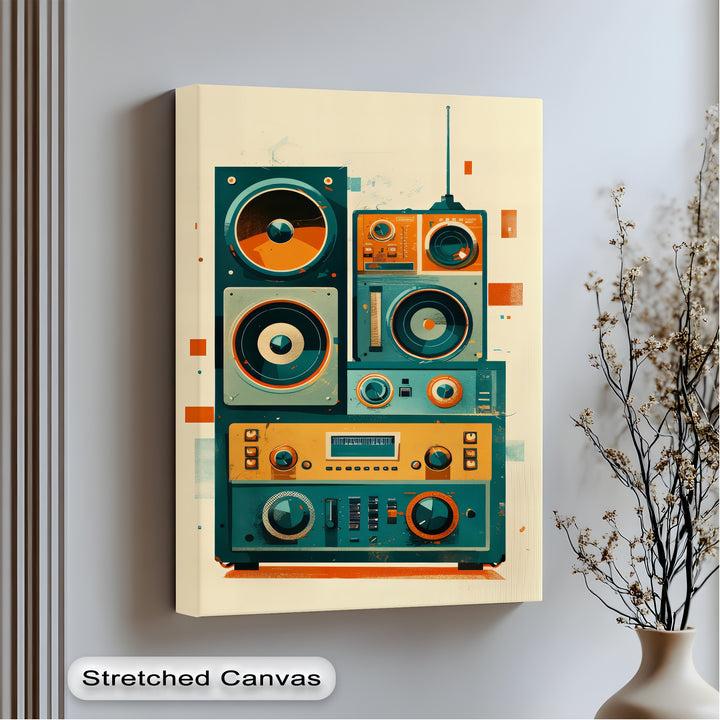 Volume Up – Retro Radio Receiver Canvas Print