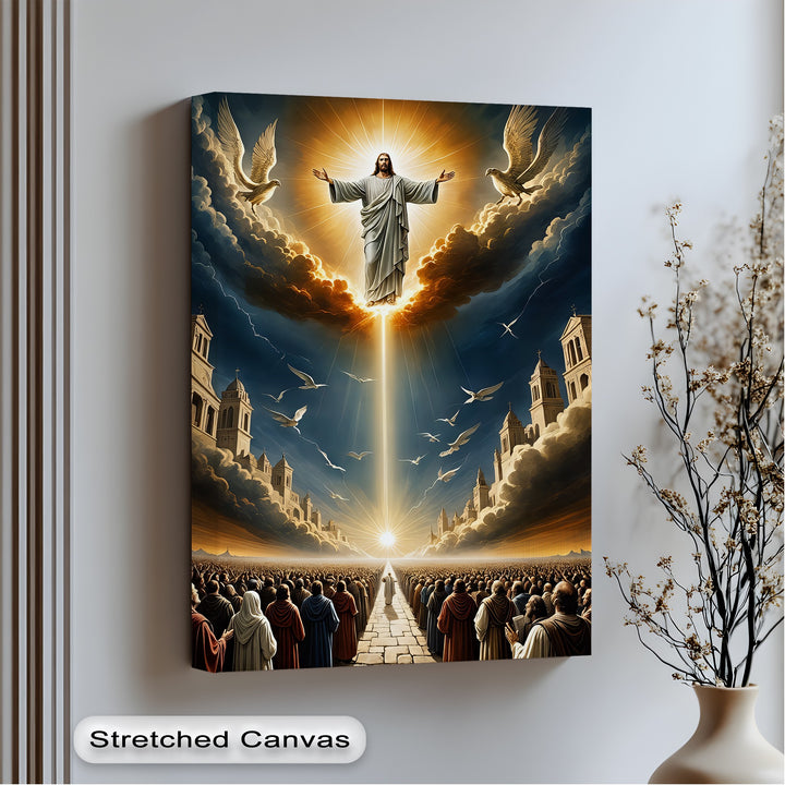 The Ascension of Christ – Radiant Biblical Canvas Wall Art