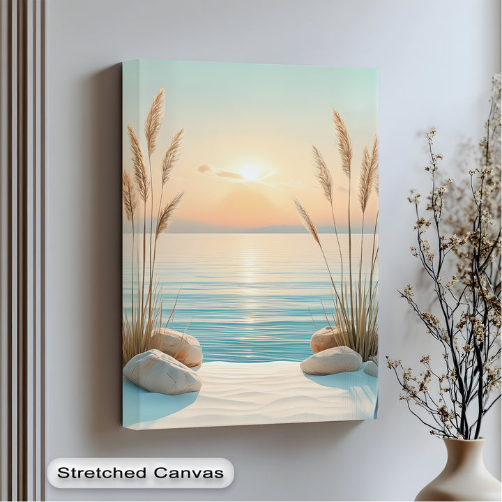 Serenity at Sunrise – Coastal Minimalist Canvas Print