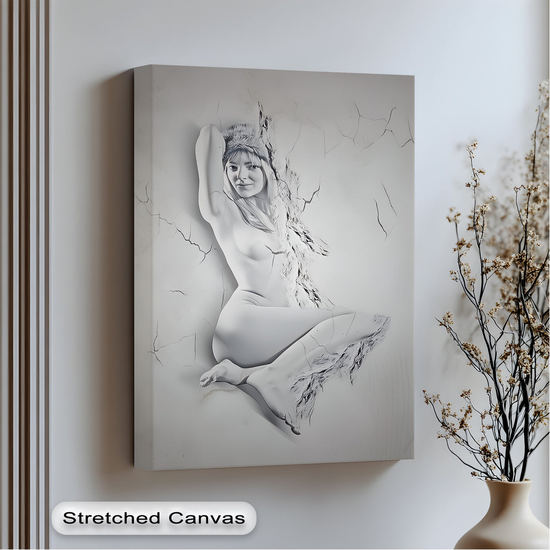 sensual nude artwork erotic canvas print modern bedroom wall art