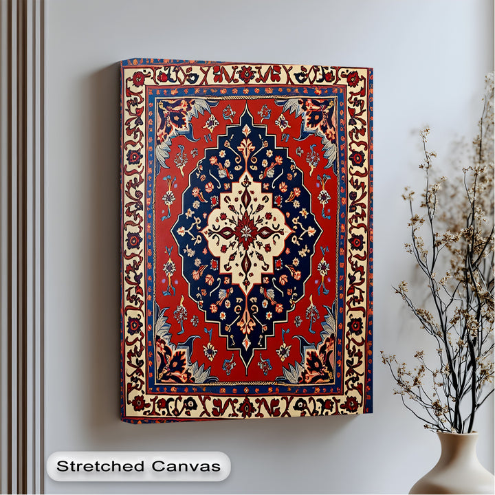 Midnight Garden Medallion – Persian Canvas Print