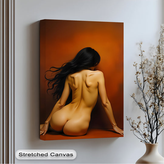 amber desire erotic canvas wall art luxury bedroom décor
