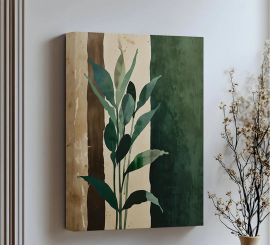Earth Tones Foliage – Leaf Silhouette Canvas Print - MyPhotoStation