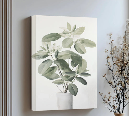 Tranquil Magnolia in Vase – Soft Botanical Canvas Print - MyPhotoStation