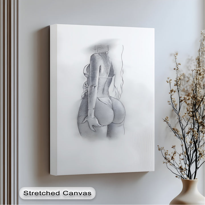 Veiled Allure – Erotic Canvas Print