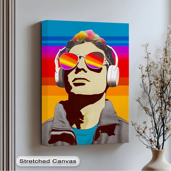 Sonic Spectrum – Pop Art Music Portrait Canvas Print