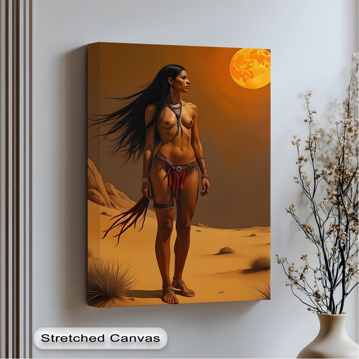 Desert Moon Spirit – Erotic Canvas Wall Art | Large Canvas