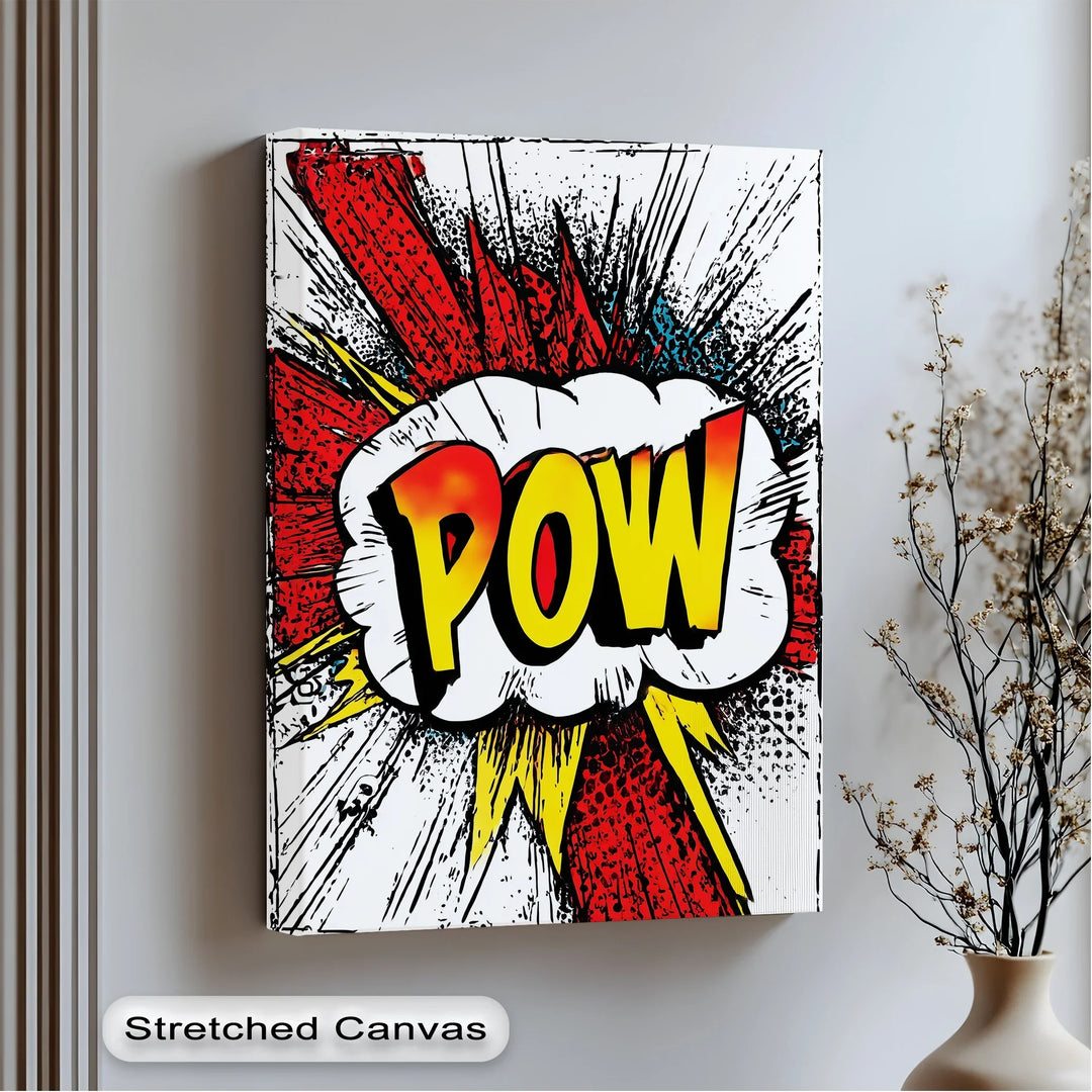 Bold Comic Book POW Canvas Print

