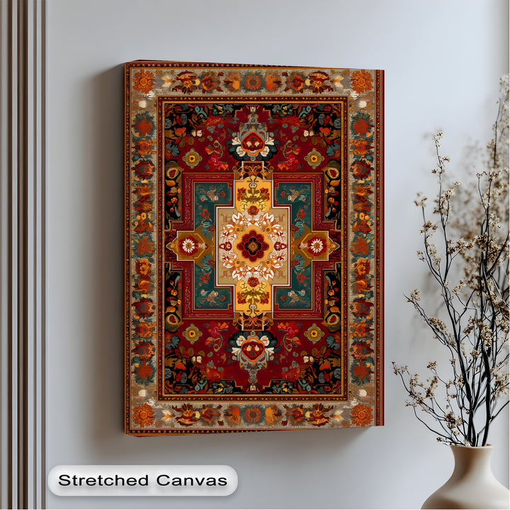 Imperial Bloom – Persian Rug Canvas Print