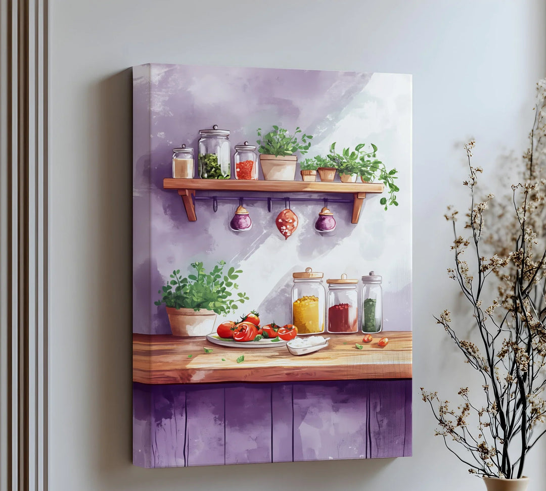 Herb & Spice Kitchen – Rustic Pantry-Inspired Canvas Print - MyPhotoStation