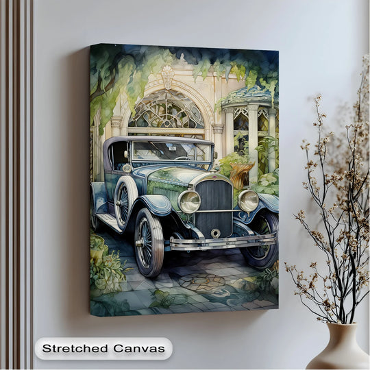 Vintage Elegance – Classic Car by Garden Villa Canvas Print - MyPhotoStation