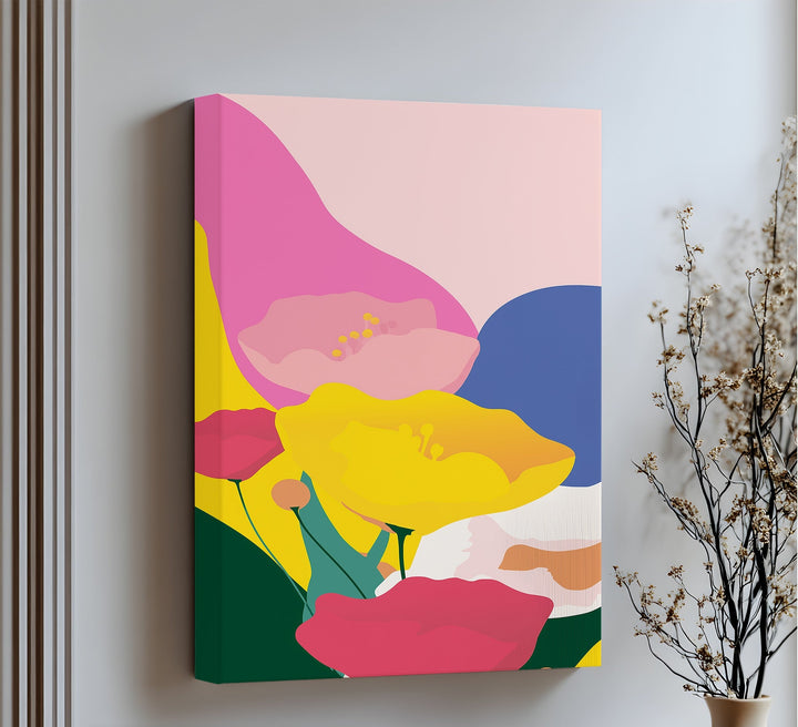 Bold Bloomscape – Vibrant Abstract Flower Canvas Print