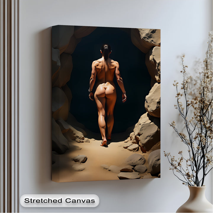 Into the Unknown – Desert Nude Canvas Wall Art | Living Room Art