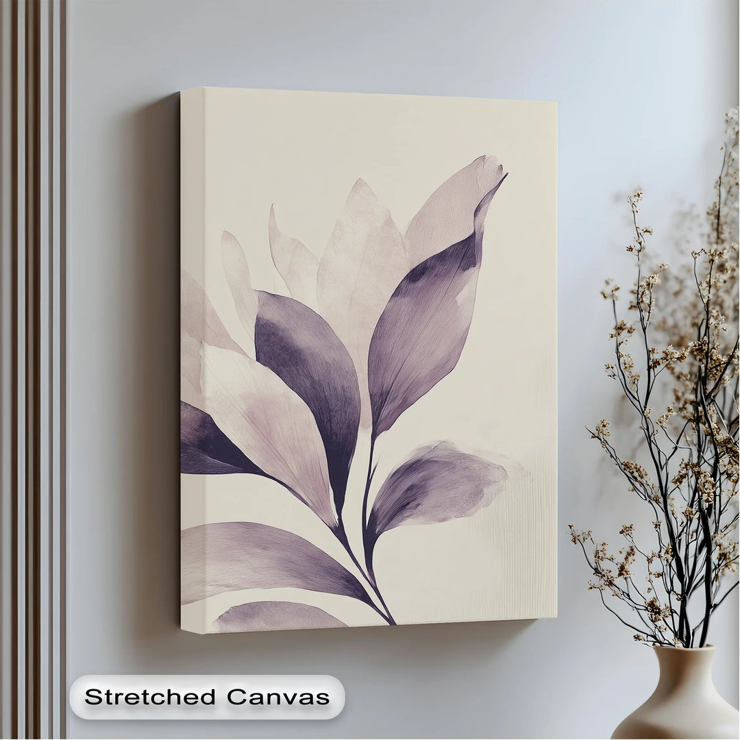 Whispering Petals – Soft Mauve Botanical Canvas Print - MyPhotoStation