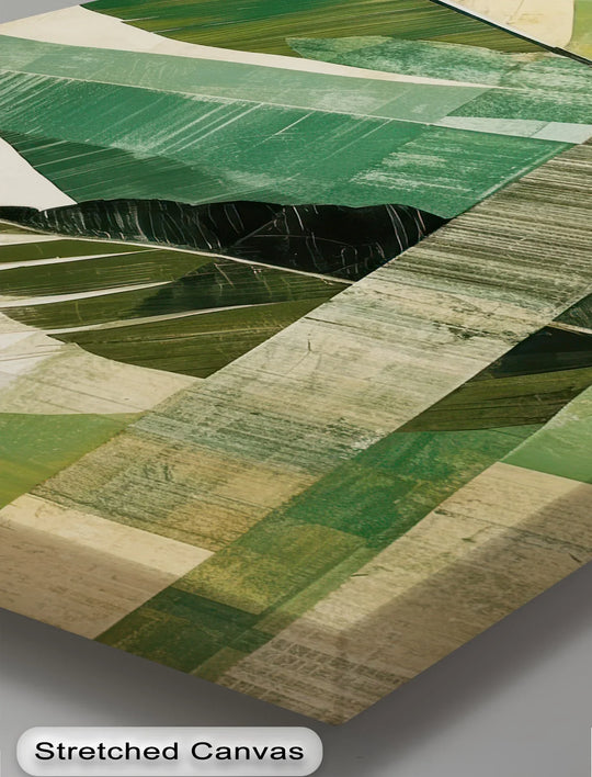 Tropical Geometry – Abstract Banana Leaf Canvas Print - MyPhotoStation