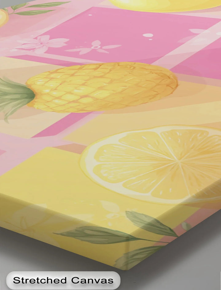 Tropical Fruit Vibes – Colorful Pineapple & Citrus Canvas Print - MyPhotoStation