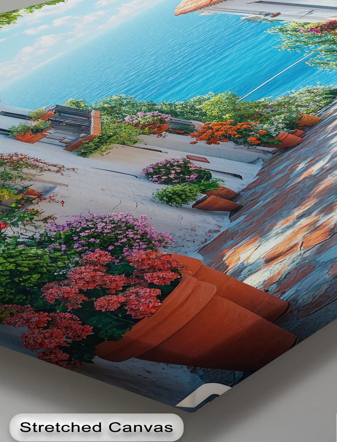 Coastal Flower Village - Landscape Canvas Print