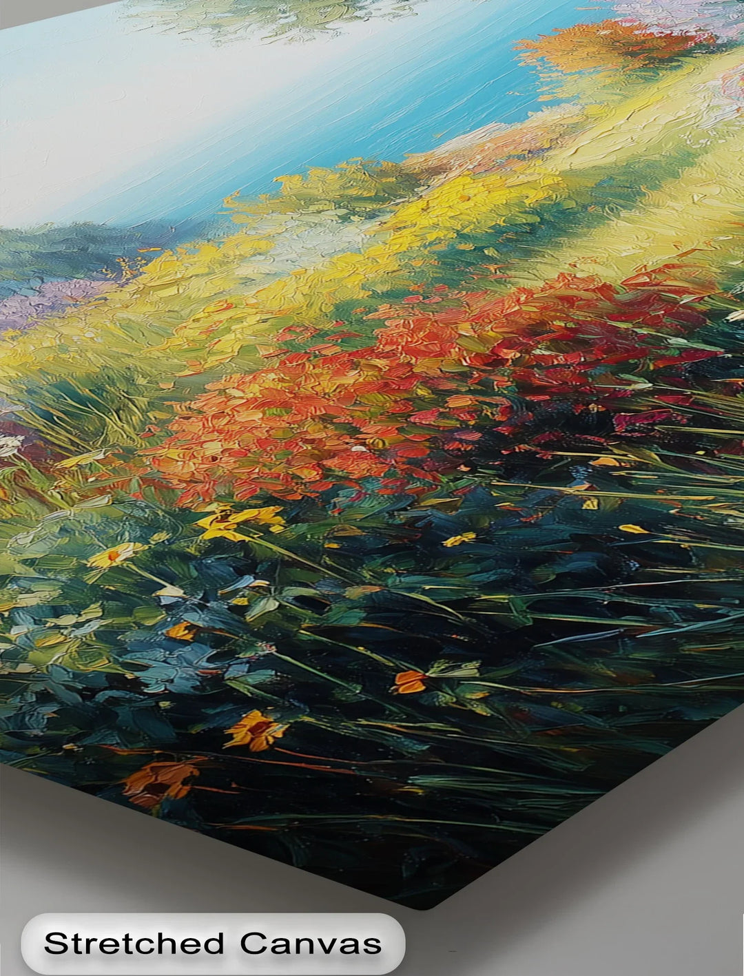 Mediterranean Bloom – Vibrant Floral Seascape Canvas Print - MyPhotoStation