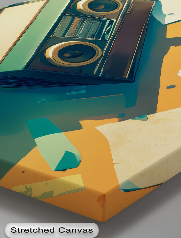 Studio Break – Retro Desk Radio Canvas Print