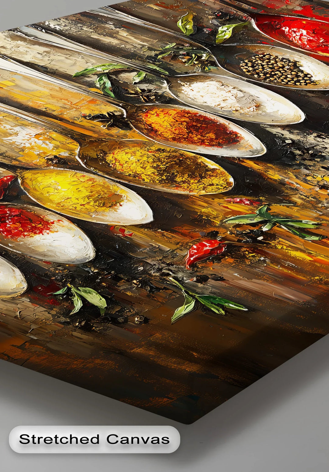 Spice Symphony – Colorful Spoons Kitchen Canvas Print - MyPhotoStation