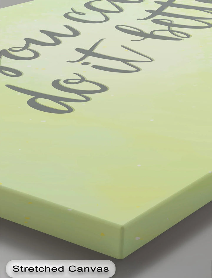 You Can Do It Better – Soft Green Motivational Canvas Print