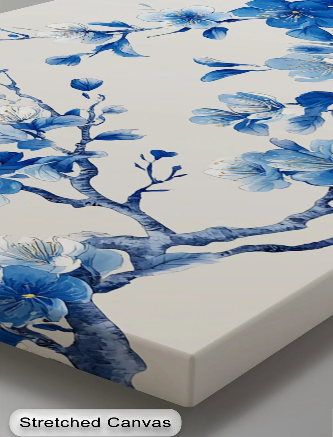 Blue Blossom Harmony – Cherry Flower Branch Canvas Print - MyPhotoStation