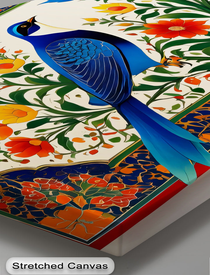Majestic Bluebird Garden – Persian Canvas Print