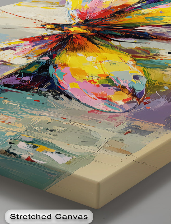 Radiant Transformation – Abstract Butterfly Canvas Print