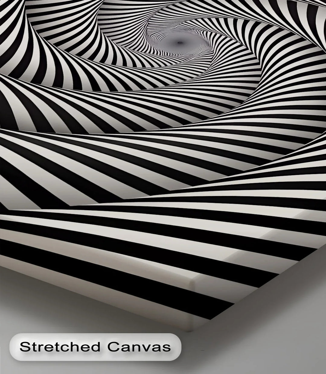 Twisting Vortex Illusion in Black & White – Canvas Print - MyPhotoStation