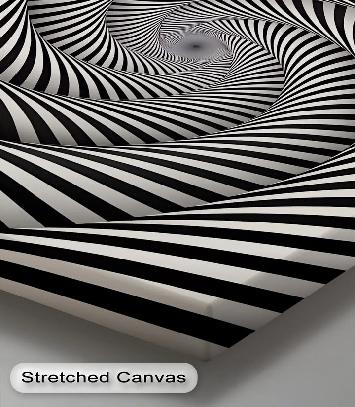 Twisting Vortex Illusion in Black & White – Canvas Print - MyPhotoStation