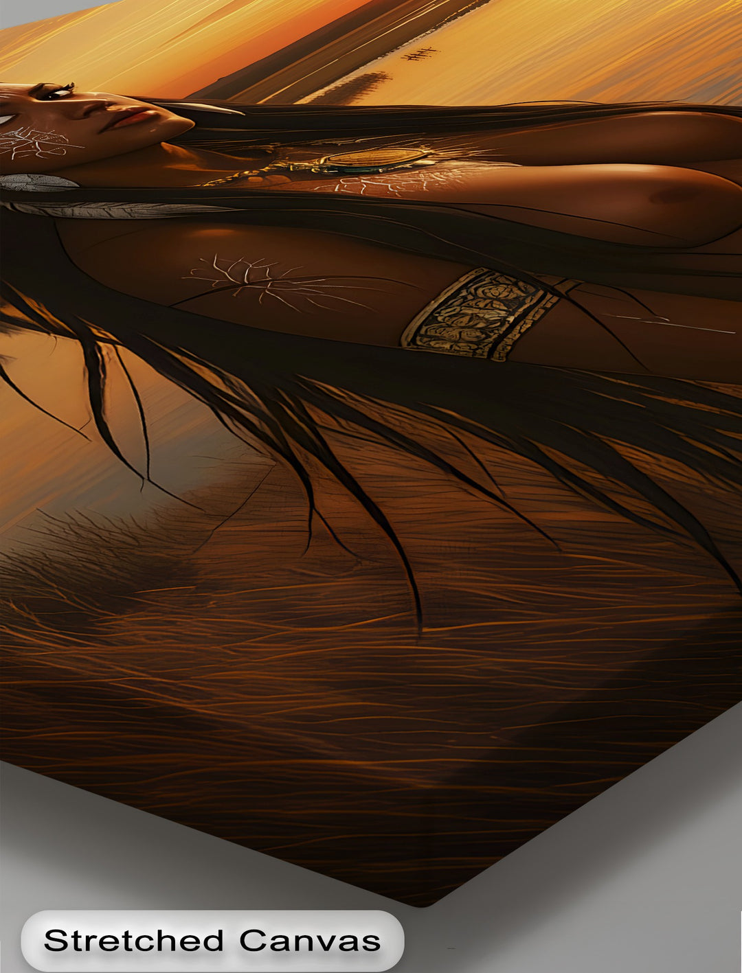 Savannah Muse – Tribal Sunset Erotic Canvas Wall Art | Nude Art
