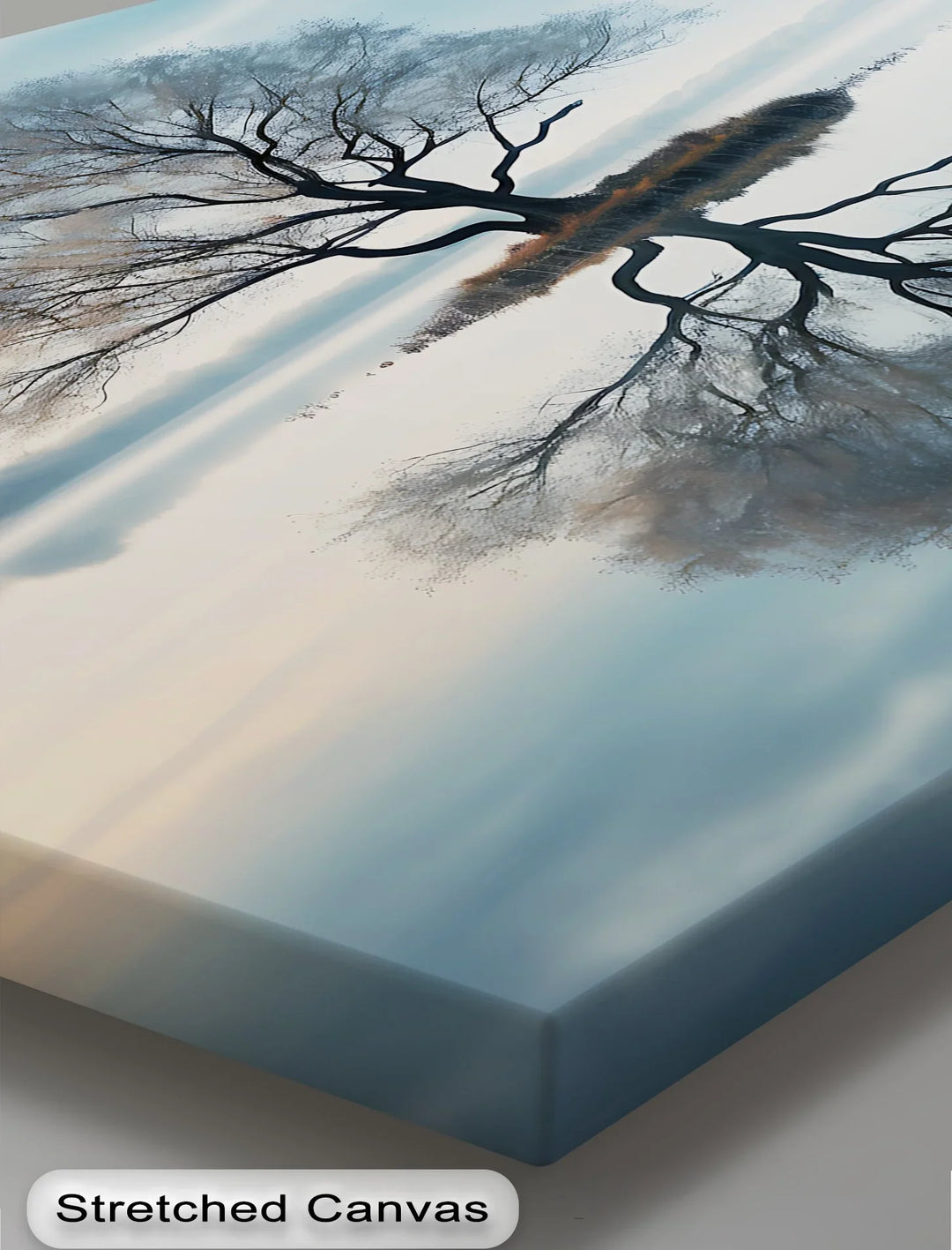 Minimalist Tree and Water - Landscape Canvas Print