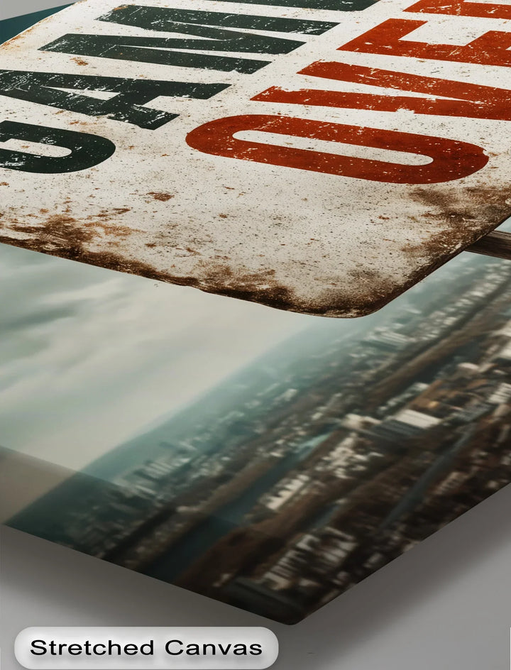Game Over – Grunge Urban Canvas Print