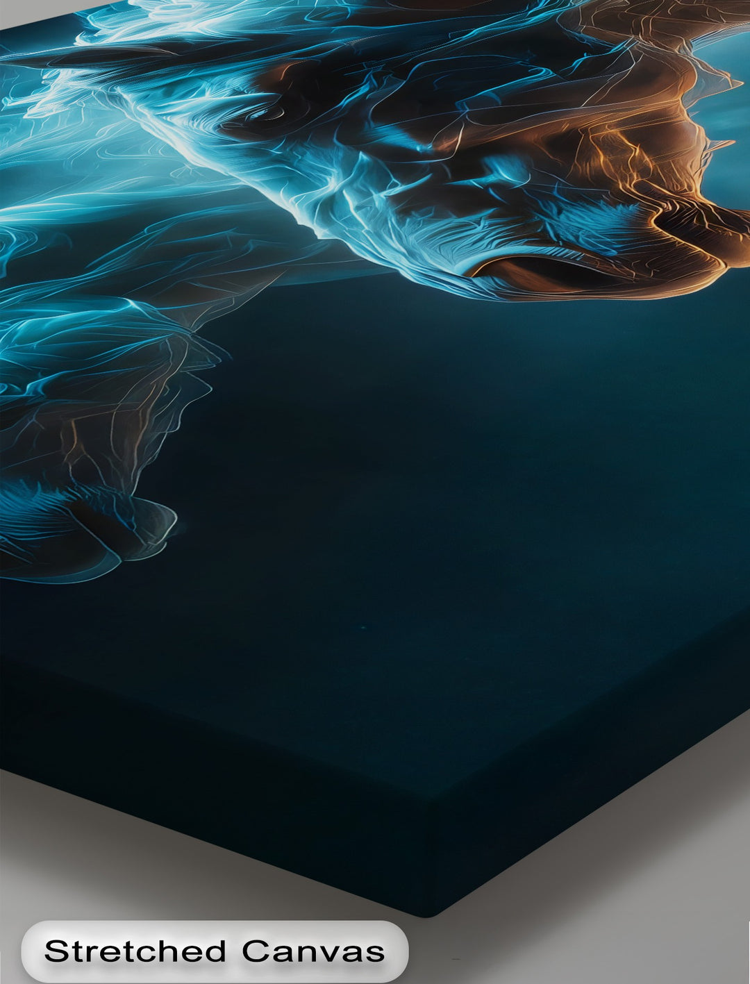 Electric Spirits – Glowing Horse Duo Abstract Canvas Print