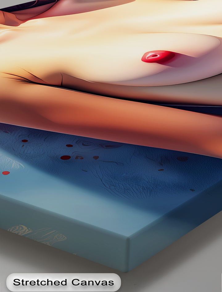 Seductive Profile in Color Burst – Erotic Canvas Wall Art | Sexy Wall Art