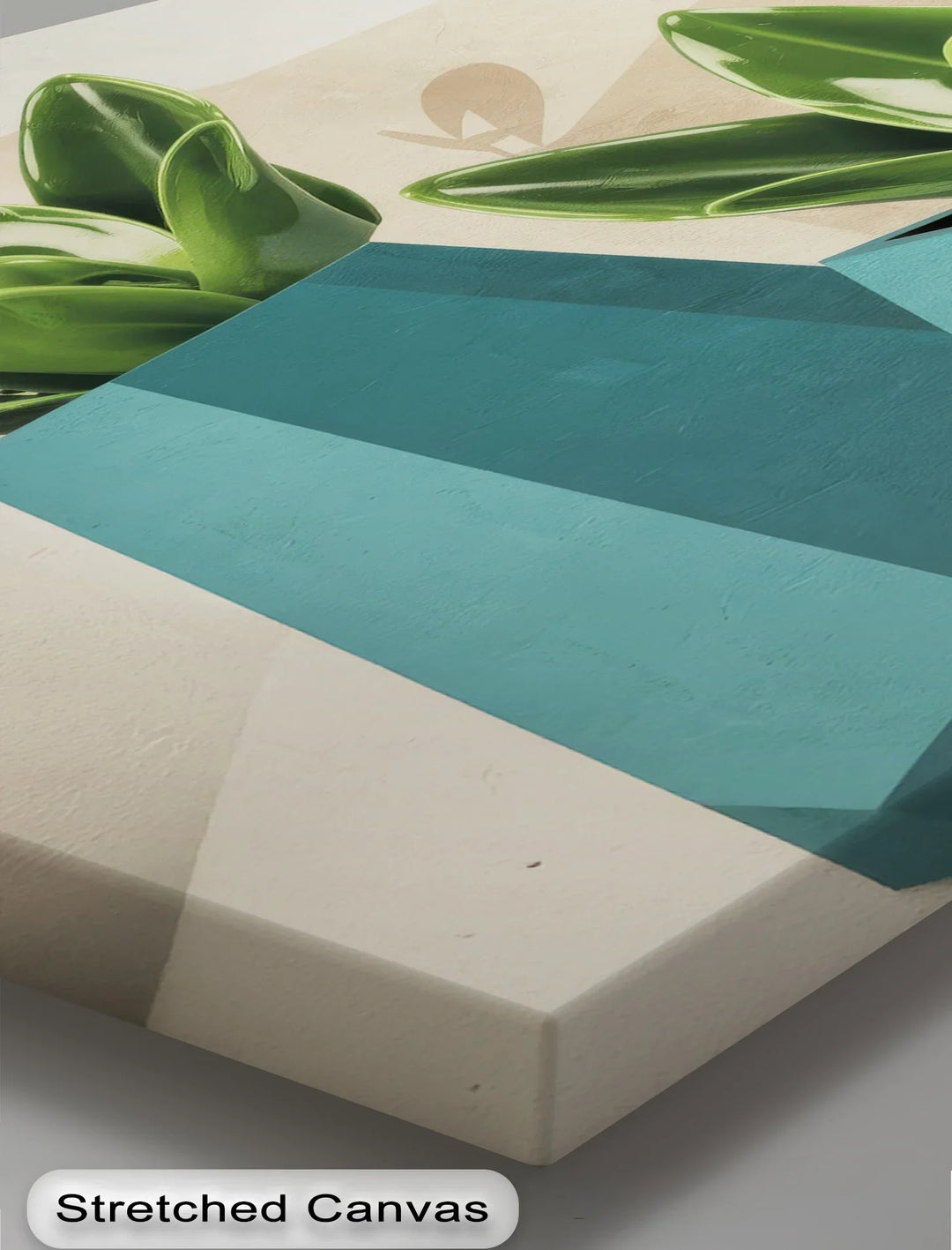 Geometric Serenity – Modern Succulent Plant Canvas Print - MyPhotoStation