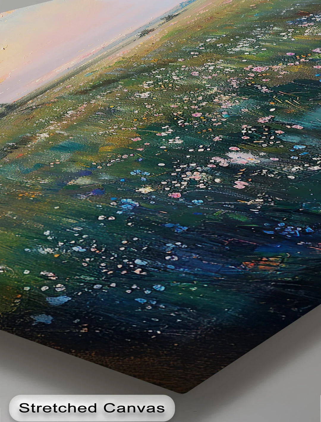Pastel Twilight – Meadow in Bloom Landscape Canvas Print