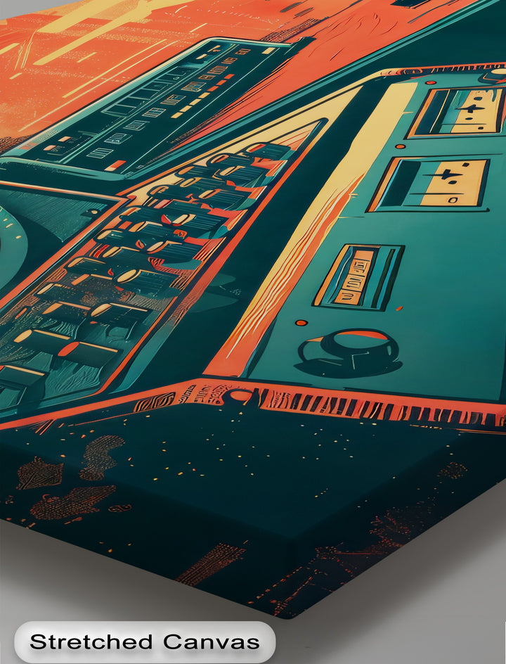 Broadcast Beats – Retro Radio Studio Canvas Print