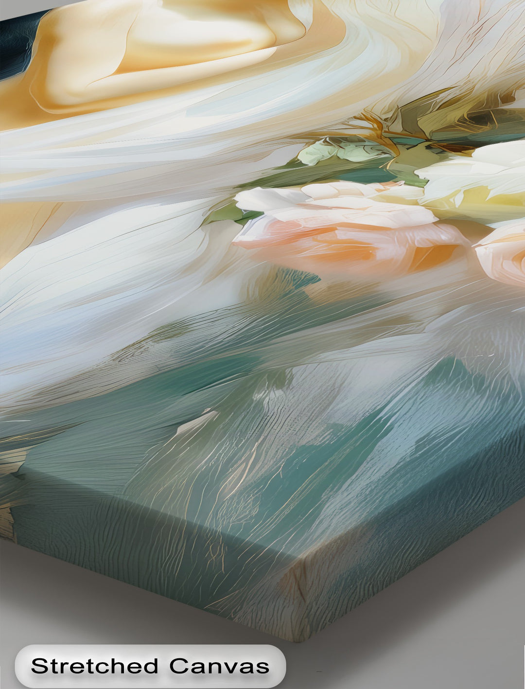 Petal Slumber – Framed Canvas Wall Art | Romantic Nude Canvas Print