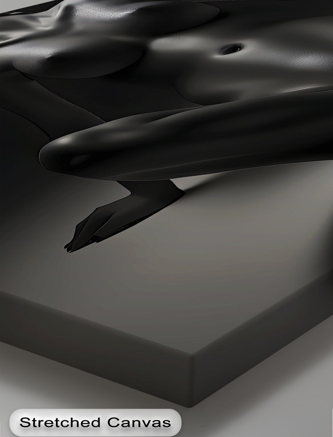 Liquid Obsidian – Erotic Abstract Nude Canvas Wall Art | Canvas Artwork
