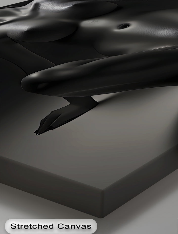 Liquid Obsidian – Erotic Abstract Nude Canvas Wall Art | Canvas Artwork