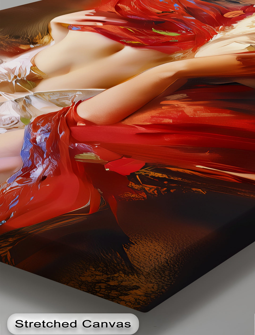Velvet Repose – Erotic Abstract Canvas Print | Romantic Bedroom Wall Art