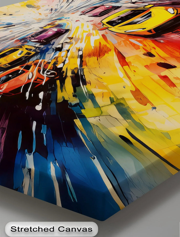 Color Burst Speedway – Car Canvas Print - MyPhotoStation