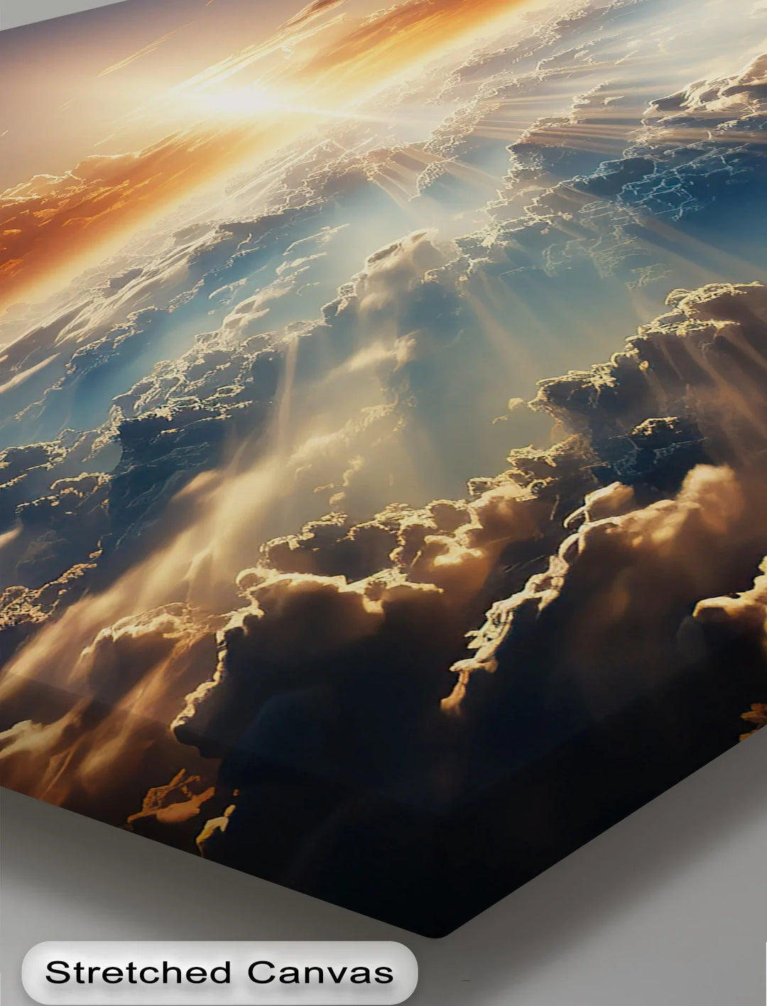 Celestial Sunrise Over the Clouds – Radiant Sky Landscape Canvas Print