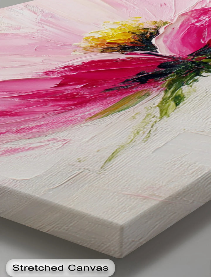 Blush Bloom – Textured Pink Floral Canvas Print - MyPhotoStation