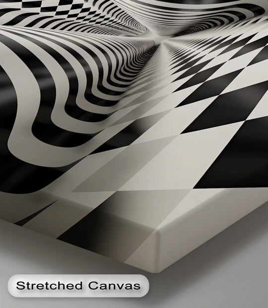 Tunnel of Illusions – Black & White Canvas Print - MyPhotoStation