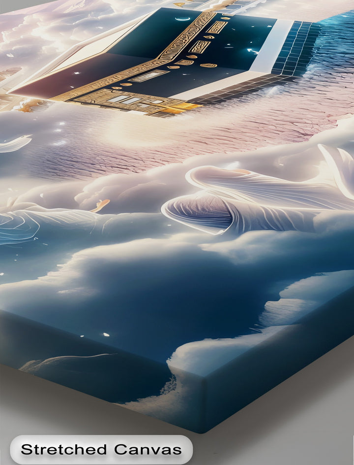 Kaaba in the Clouds – Spiritual Islamic Wall Art