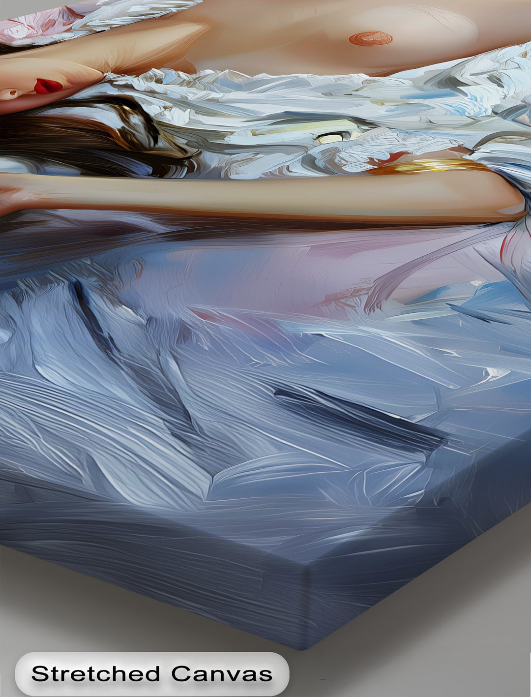 Velvet Slumber – Nude Sleeping Woman Canvas Wall Art | Naked Art