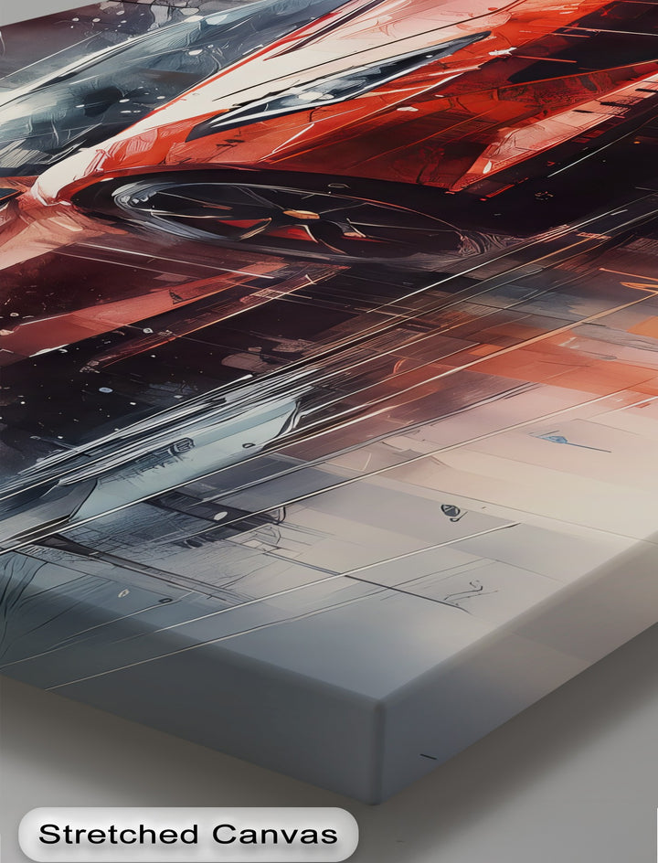 Hypercar in the Storm – Car Canvas Print