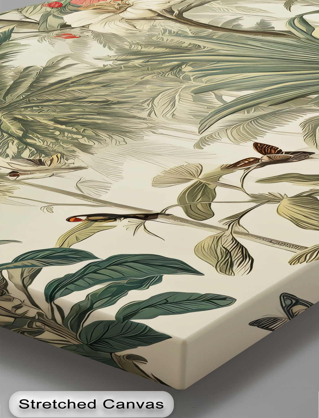 Exotic Palm and Hibiscus - Canvas Wall Art | Artwork Canvas